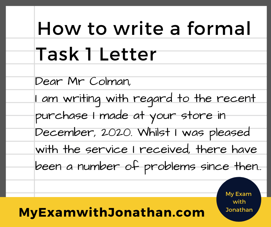 IELTS Writing Task 1 – How to write a formal letter — IELTS Training
