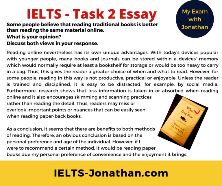 compare and contrast essay examples ielts